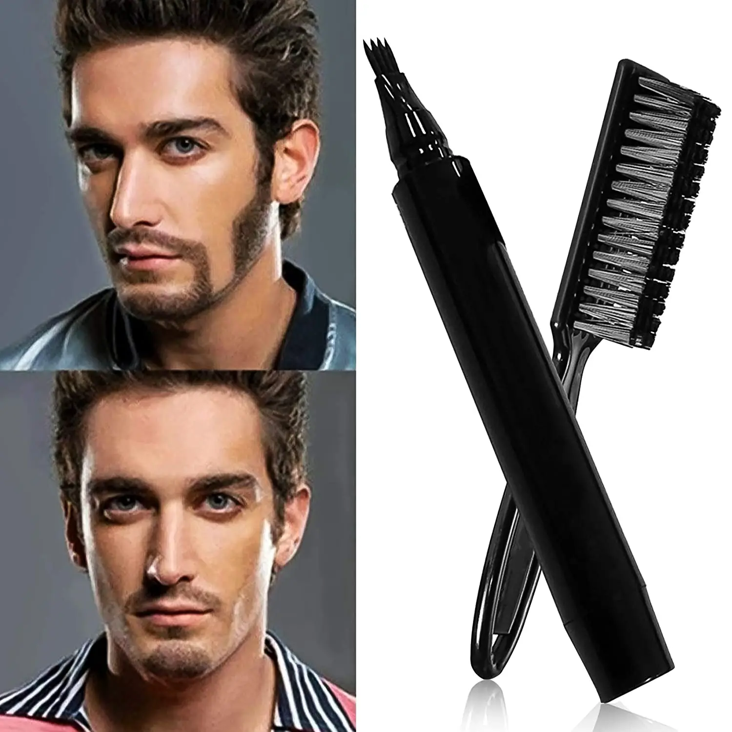 

Free Shipping Superior Quality Smooth Lines Long Lasting Filling Pencil Kit Care Beard Pen Filler, Black,brown,dark brown