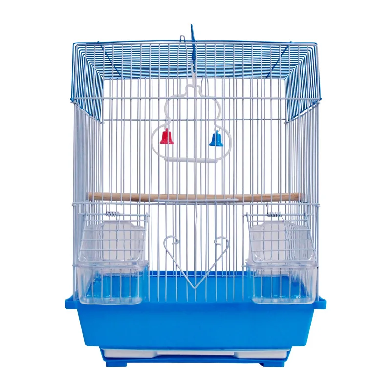 

iron parakeet bird cage for parrot bird breeding wholesale foldable large space iron cag with handle, Blue, red, green