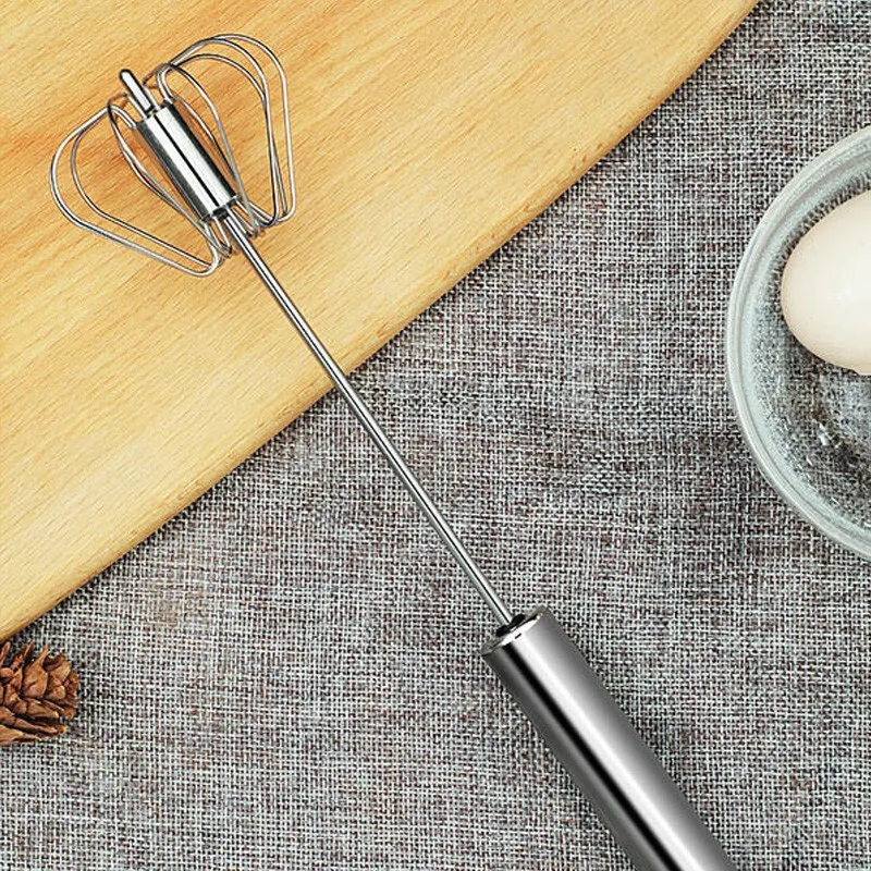 

Eco-friendly Egg Tools Whisk Stainless Steel Baking Tool Semi-automatic Egg beater for Flour Mixer