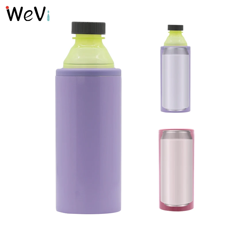 
Wevi 3 in 1 Sublimation Skinny Can Holder Cooler 12oz Double Walled Stainless Steel Insulated Slim Cola Beer Can Cooler 