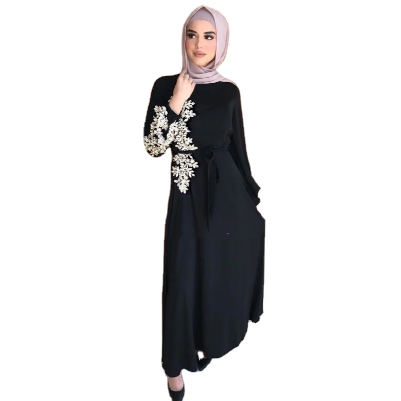 

Hot style wholesale middle east long sleeve abaya clothes women Muslim dress islamic clothing, White,black,light gray,blue,pink