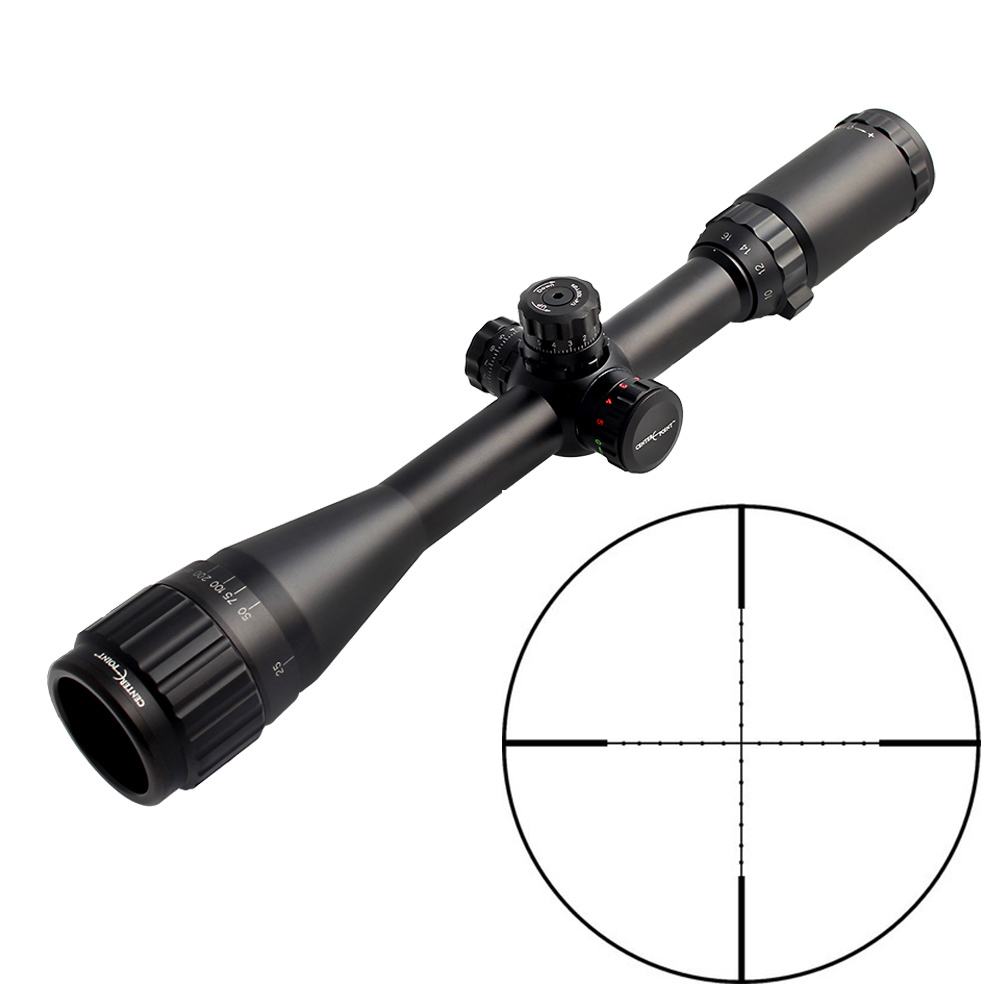 

CENTER POINT 4-16x40 AO Full Size R&G illuminated Mil-dot RGB Zero Lockable & Resettable riflescope