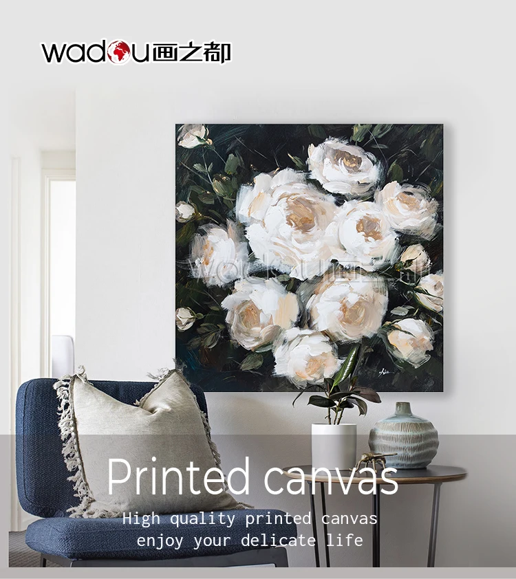 Small Moq Oil Fine Art Canvas Printing Dropship Canvas Prints Porch Flowers Handmade Painting