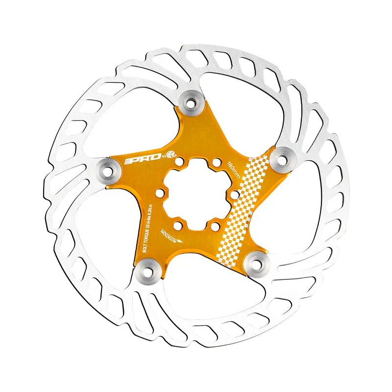 

IIIPRO-R02 Aluminum Alloy Ultralight Stainless Steel Floating DiameterBicycle Disc Brake For MTB, Black,red,gold,blue