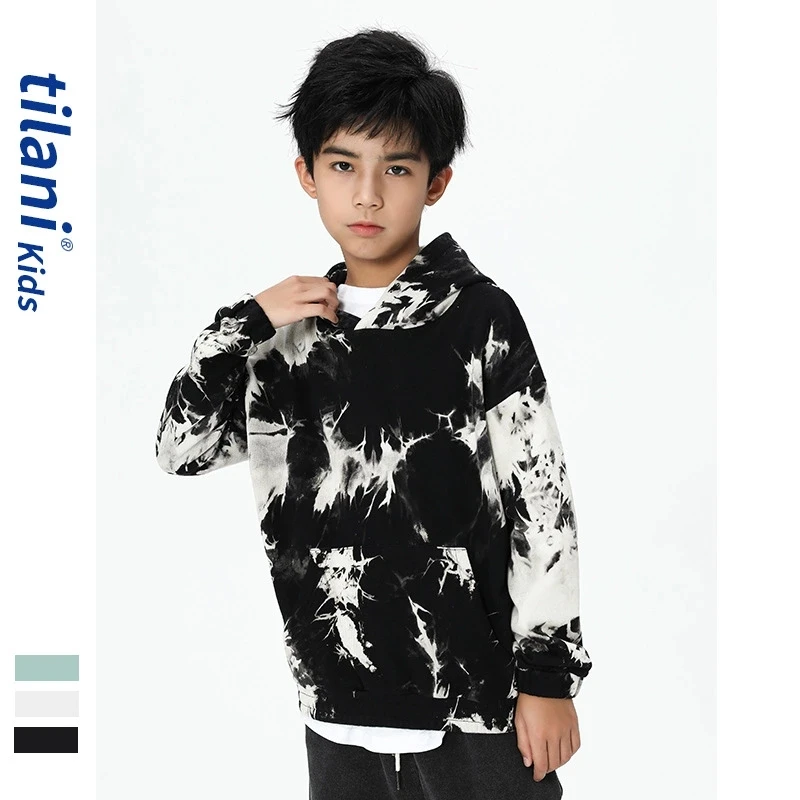 

TILANI Boys' Clothing Tie-Dye Retro Children's Loose-Fit Pullover, Picture