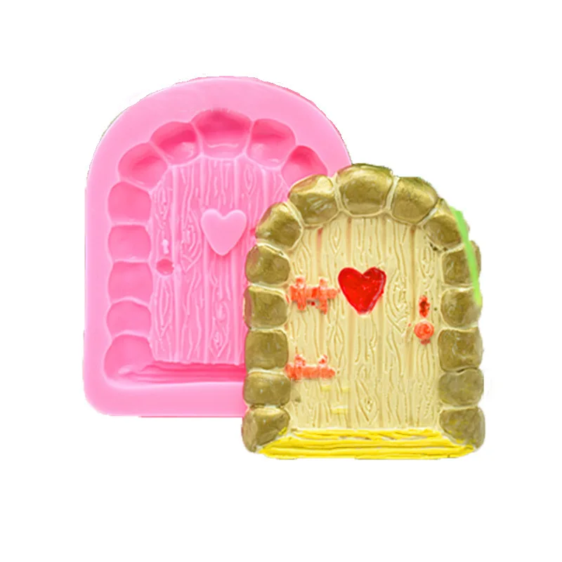 

DIY Baking Mold Wooden Door Fairy Tale Door Cartoon Door Shape Liquid Silicone Mold Cake Chocolate Silicone Mold for Bake Pastry