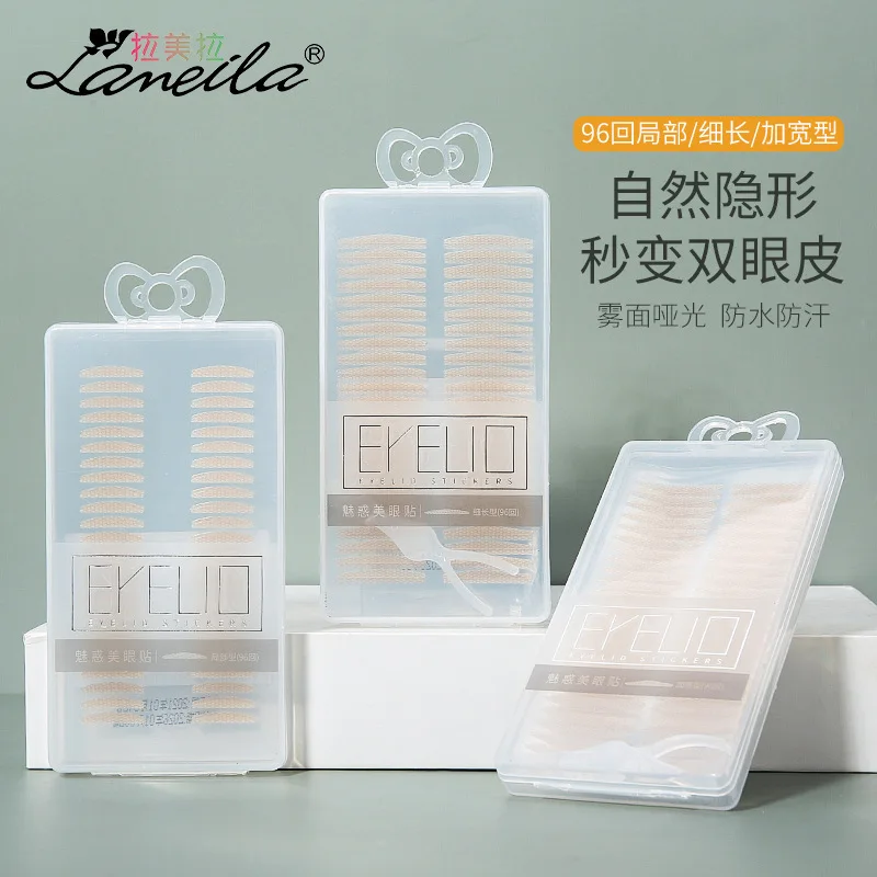 

LAMEILA Transparent Skin Color Lace Natural Double Eyelid Stickers 96 Pairs New Design