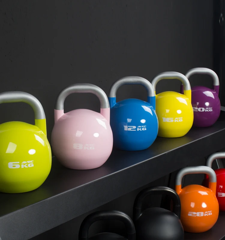 Color Coated Kettlebell Competition Kettlebell Set Handgrip Dumbbell 2