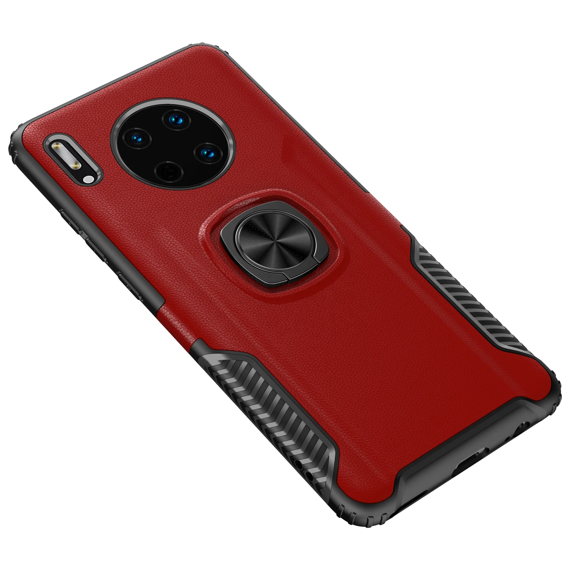 

Soft TPU hard PC kickstand Back Cover For huawei finger ring Phone Case For huwei mate 30, Customized is welcome