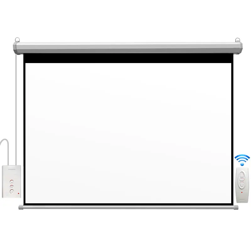 

Good Quality Electric Projector Screen 84 Inch 4:3 Matte White for Meeting Room