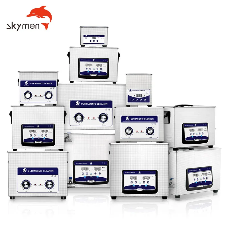 

Skymen Stainless Steel 2L 3.2L 4.5L 6.5L 10L 15L 22L 30L 38L Digital Knob Control OEM ultrasonic cleaner machine