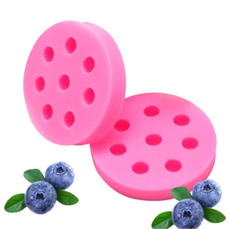 

Silicone Mini Round Blueberry Cake Decoration Molds, Pink