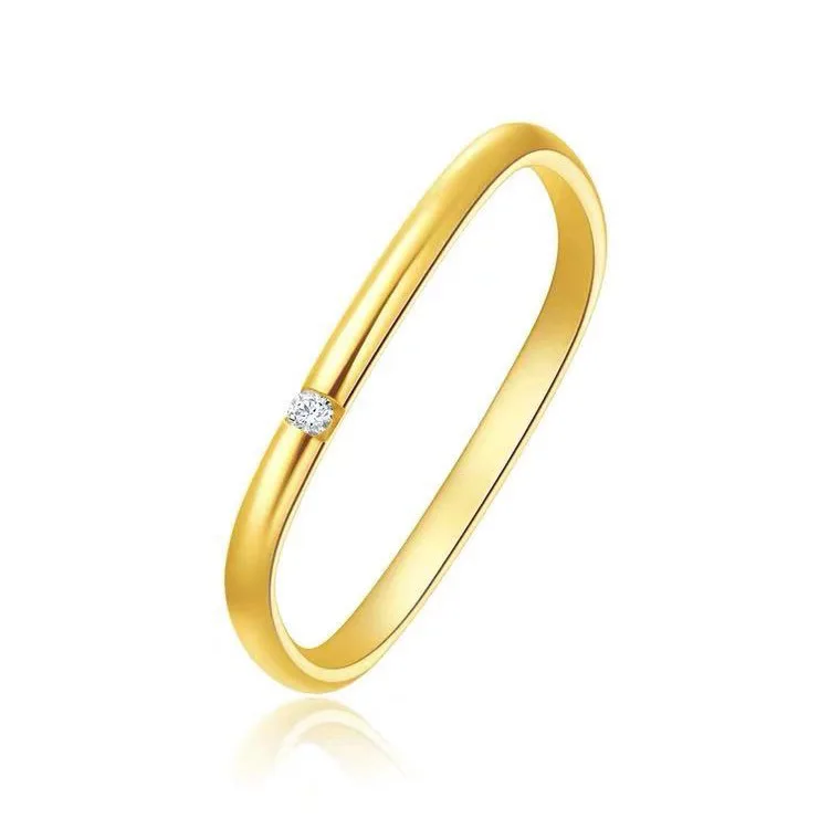

Charare 18 k gold plateds 925 silver square shaped thin ring for gift