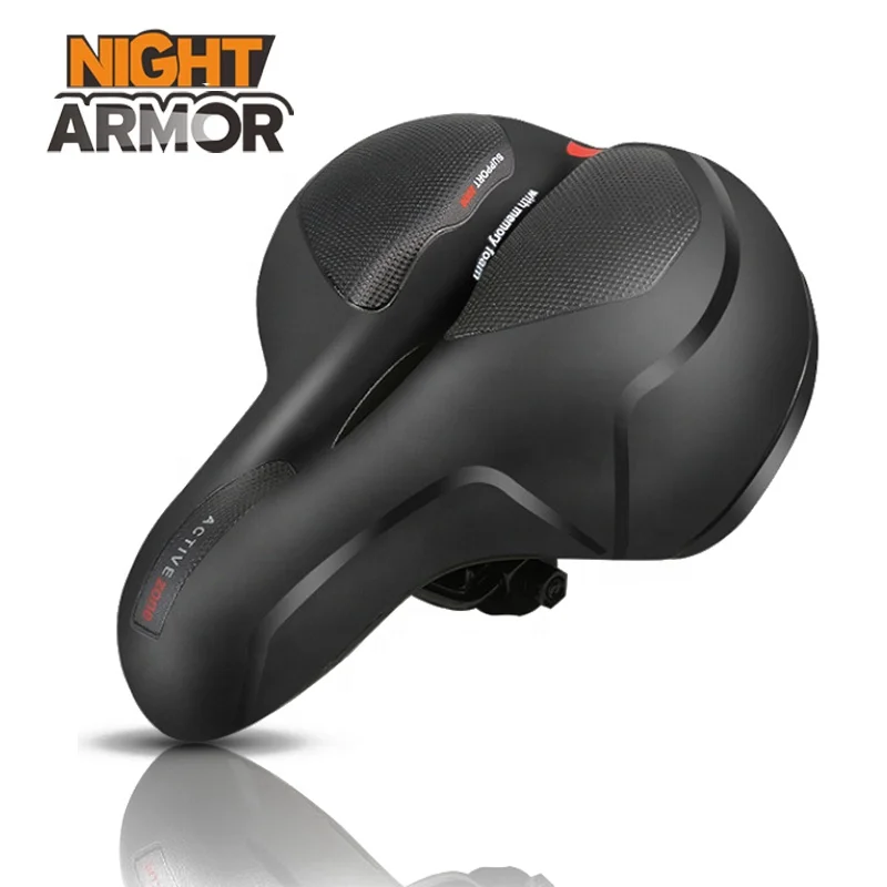 

Bicycle cushion new big butt saddle bicycle seat riding equipment accessories, Black