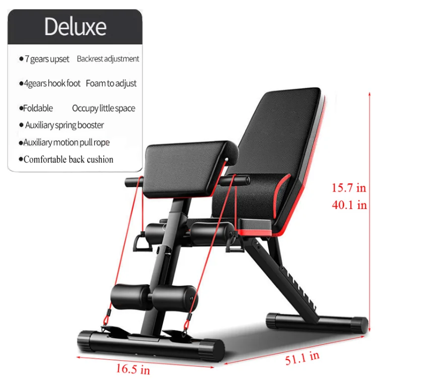 

Cheap Hot Sale Top Quality Dumbbell Weight Adjustable Bench, Red +black