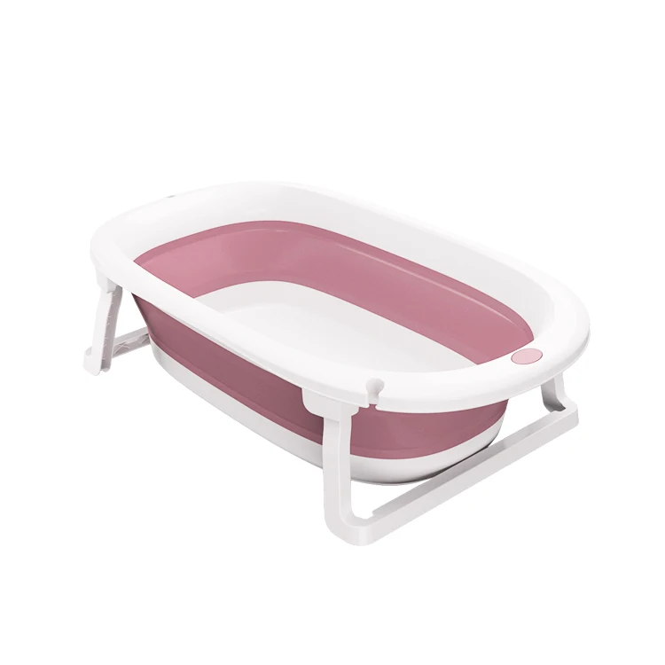 

New Design Competitive Foldable Infant baby folding bathtub, Pink /green