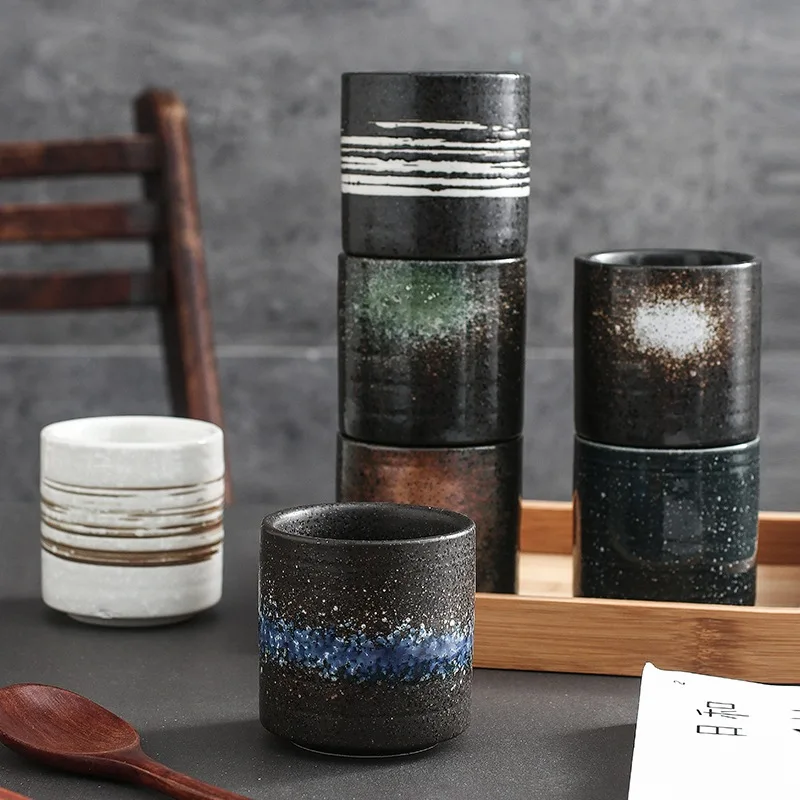 

200ml Wholesale Japanese Vintage Matte Black Ceramic Tea Cup