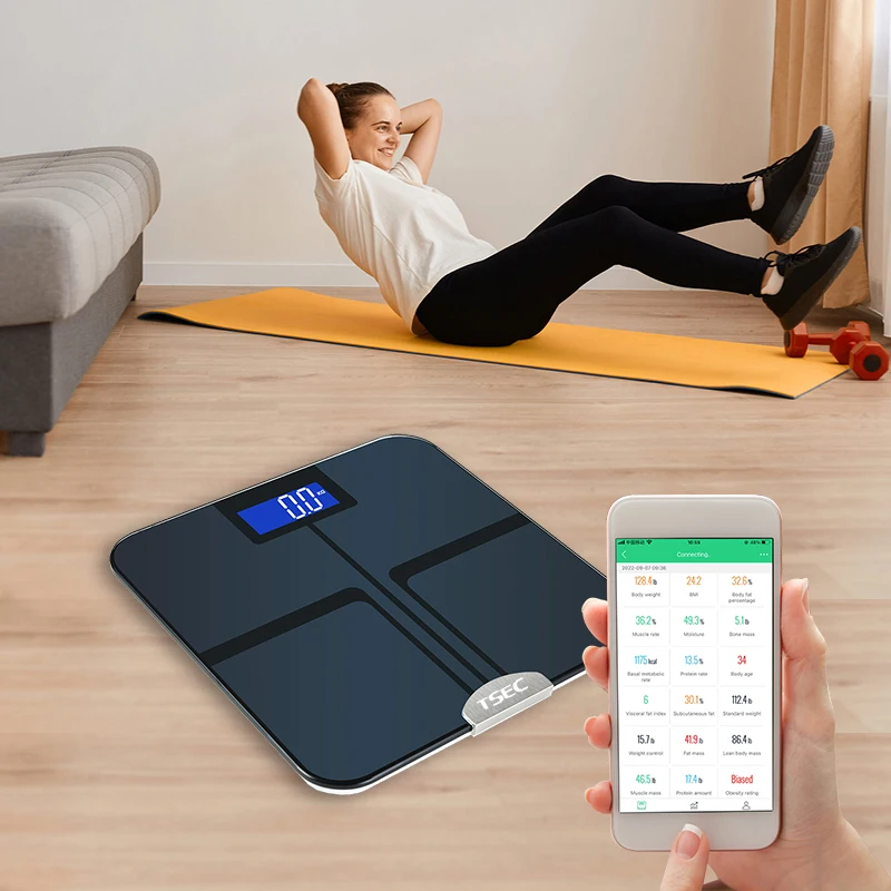 

Best Price Anlyzer Bmi Age Bone Mass Weighing Composition Analyzer For App Intelligent Weight Body Fat Scale