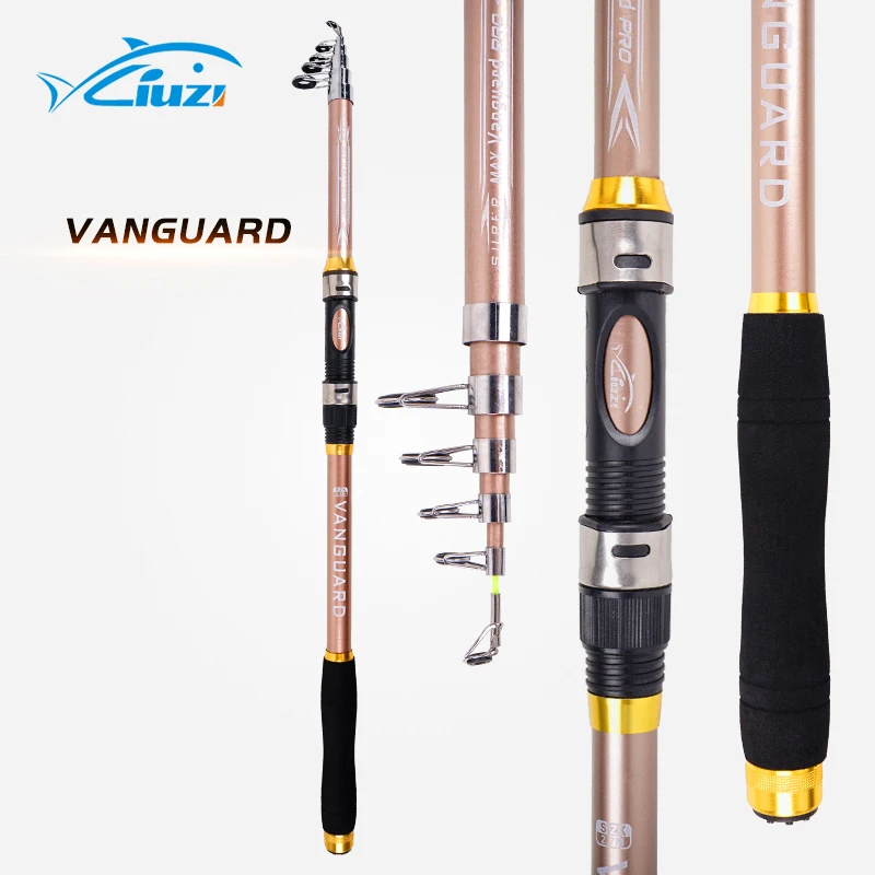 

2.7m Loogle Fishing Fiberglass ice Fishing rod Telescopic fishingrod, Brown