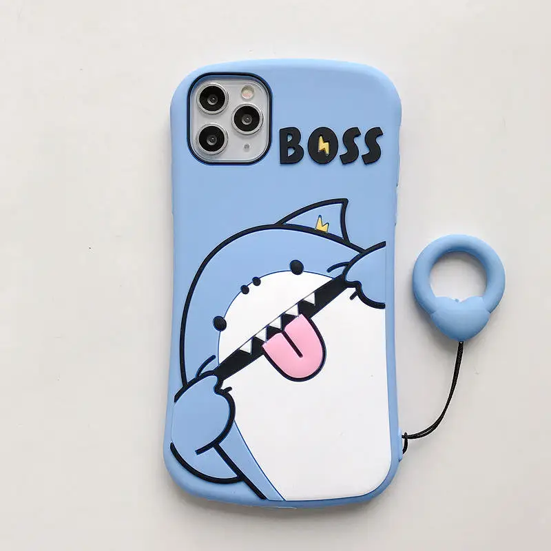 

Fast shipping high quality 3d cute cartoon soft silicone phone case for iphone 11, Colors optional