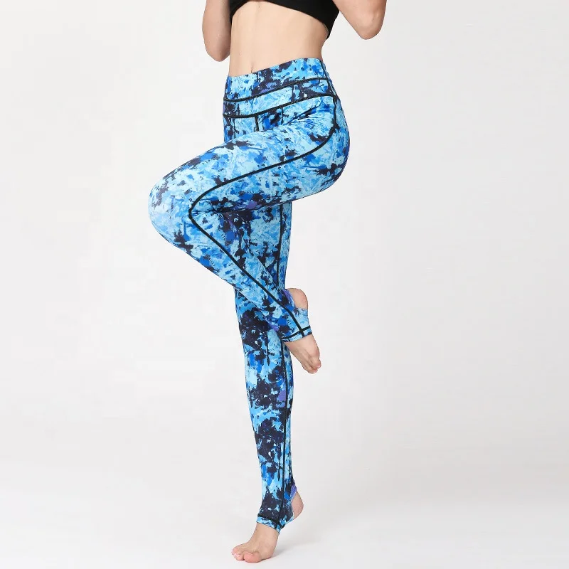 

Digital printed fashion sports yoga pants European and American women's clothing