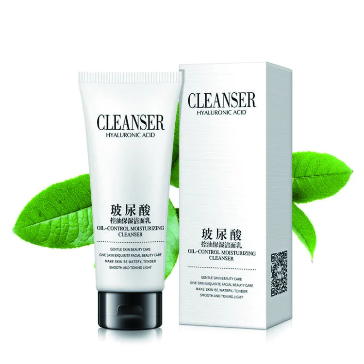 

Hyaluronic acid hydrating moisturizing Skin care oil control Washing Pore Skin Foam Face Gel Cleanser, Milk white cream