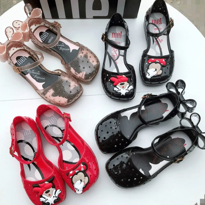 

Melissa children mickey children's cartoon bow princess big children crystal Jelly sandals