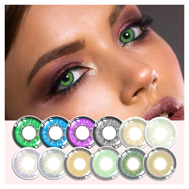 

On sale wholesale lente de contato cheap free dahab colored contacts lenses yearly contact lens 3 tone color contact lenses