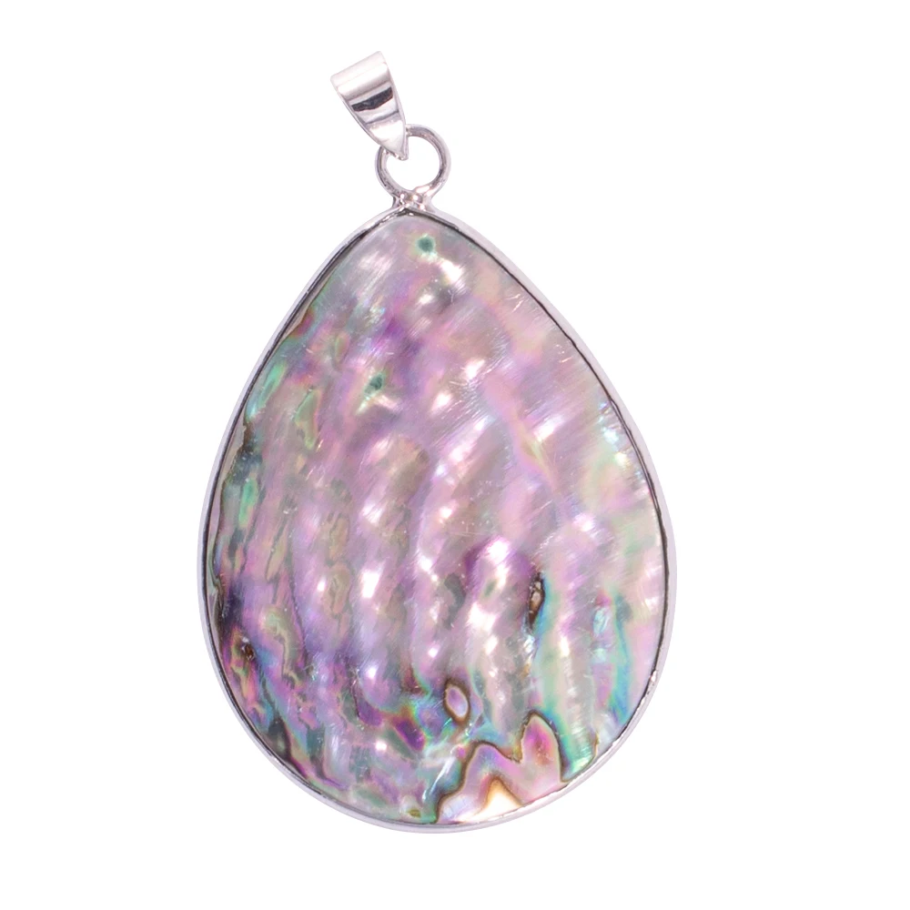 

Cheap Natural Abalone Shell Pendants Water Drop Necklace Pendant for Women JewelryGift, Blue