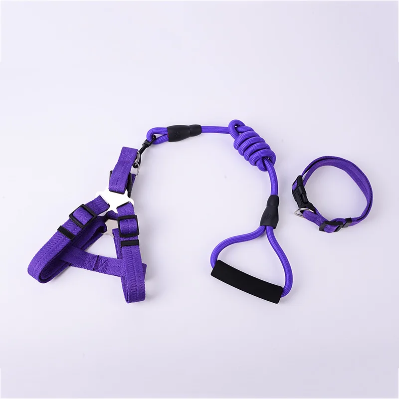 

Small Batch Wholesale Color Adjustable Dog Leash Harness Collar Set