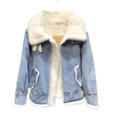 

New Warm Winter Jacket Women Autumn Coat Female Jeans Denim Jackets Women's Bomber Jacket