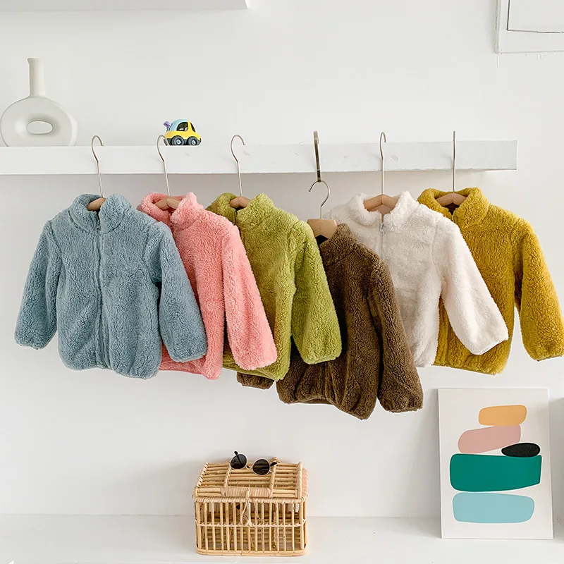 

Solid Baby Boy Girl Coat Jacket Outwear Kids Warm Zipper Coat Kids Clothes