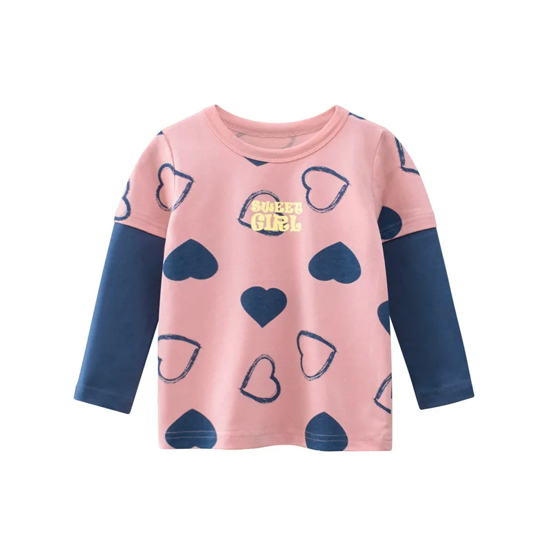 

Love Pattern Printing Children's Long Sleeved T-shirt Baby Girl Clothes Fashion T Shirt For Kids Girl