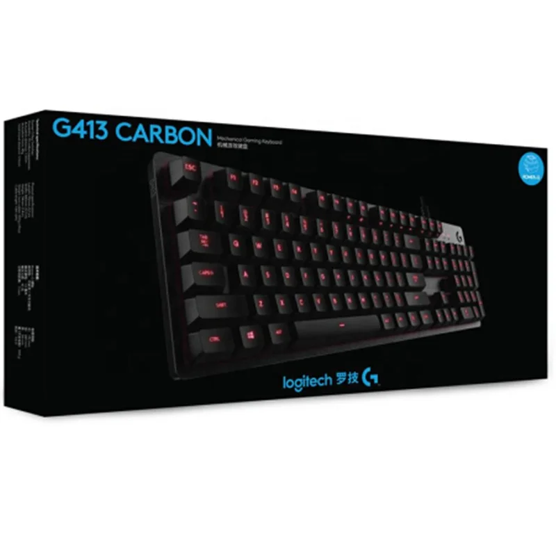 

Logitech G413 Black Wired Game Mechanical Keyboard Backlit Aluminum Body Keyboard