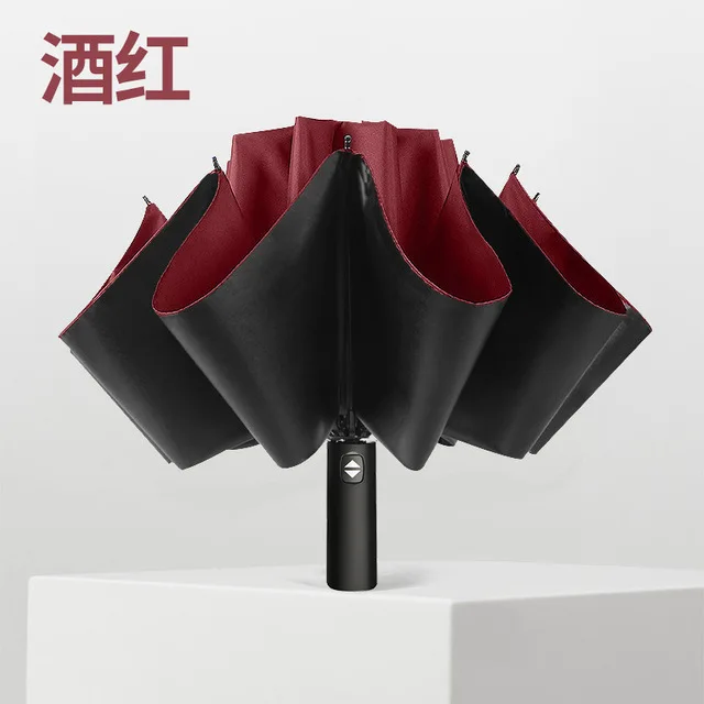

Wholesale 23 inches umbrella simple automatic umbrella for men and women fashion light reverse umbrella, As picture