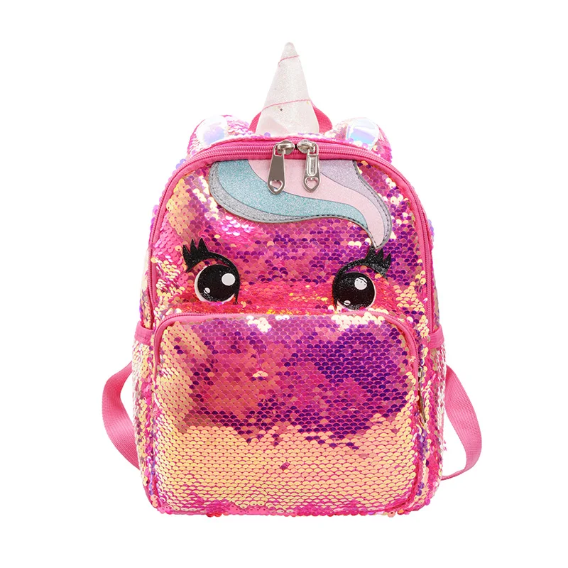 

New fashion cute fashion sequins backpack children travel bags female baby backpack small school bag, Customized