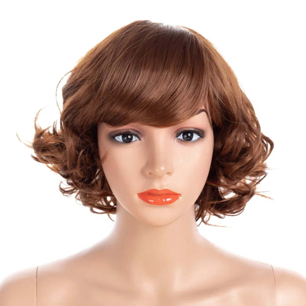 

Manufacturers Short Bob Hair Mid-Length Women's Curly Wig Headgear European and American Headgear Wholesale Loose Wave Wig