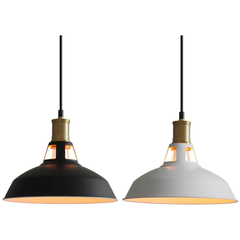 Nordic industrial wrought iron black hanging lamp home decor indoor lighting modern minimalist pendant light