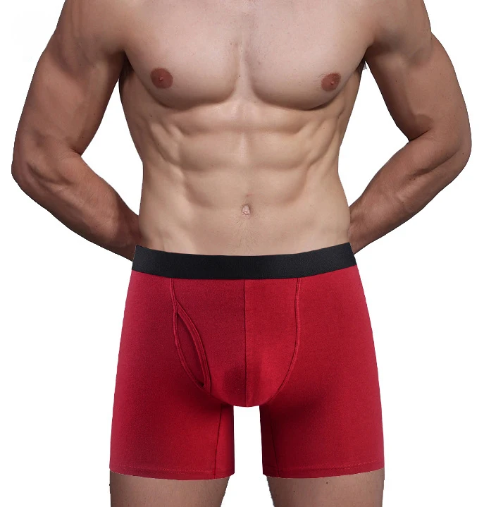 

Wholesale Custom Logo Solid Color Cotton Breathable Seamless Boxer Shorts Brief Underwear Panty for Men, Available in multiple colors