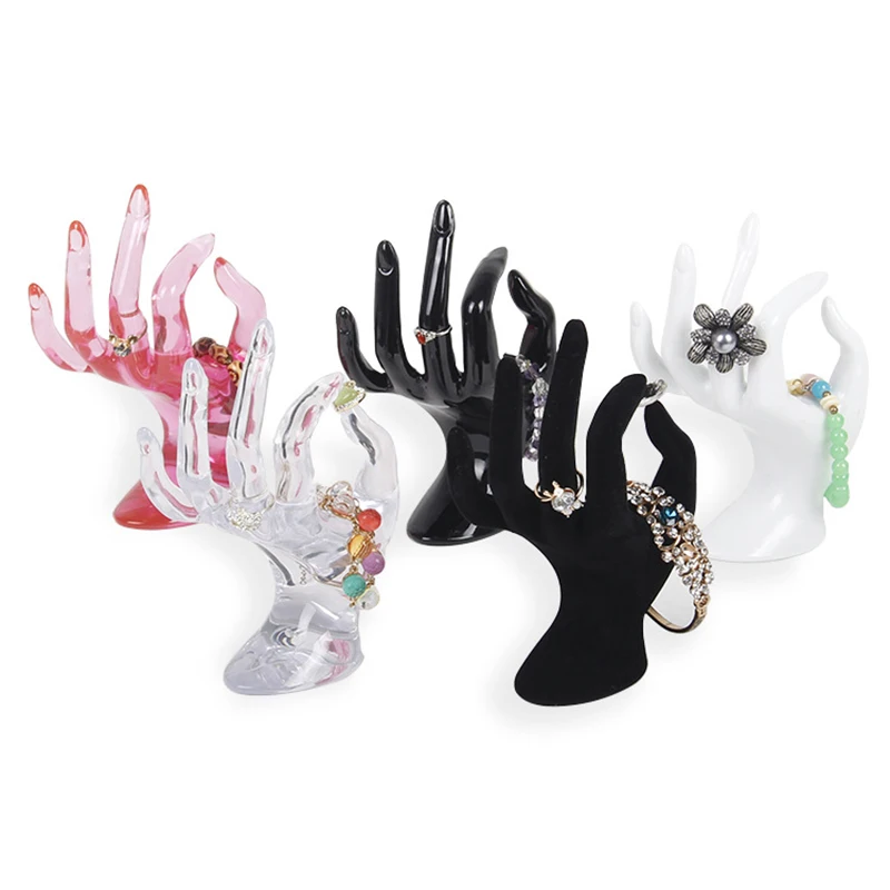 

Wholesale Hand Model Ring Stand Finger OK Hand Shape Jewelry Stand for Bracelet Necklace, Customized color