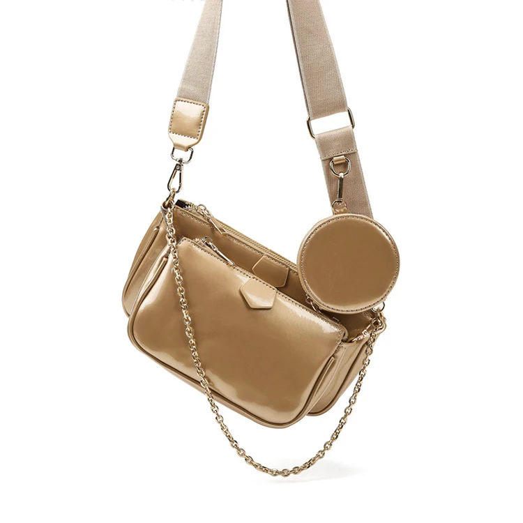 

EG410 Fashion custom logo women 3 in 1 Armpit Bags set ladies shoulder bag handbag luxury brand purses