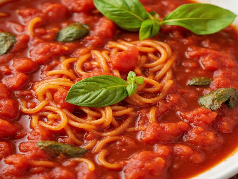 homemade spaghetti sauce with tomatoes