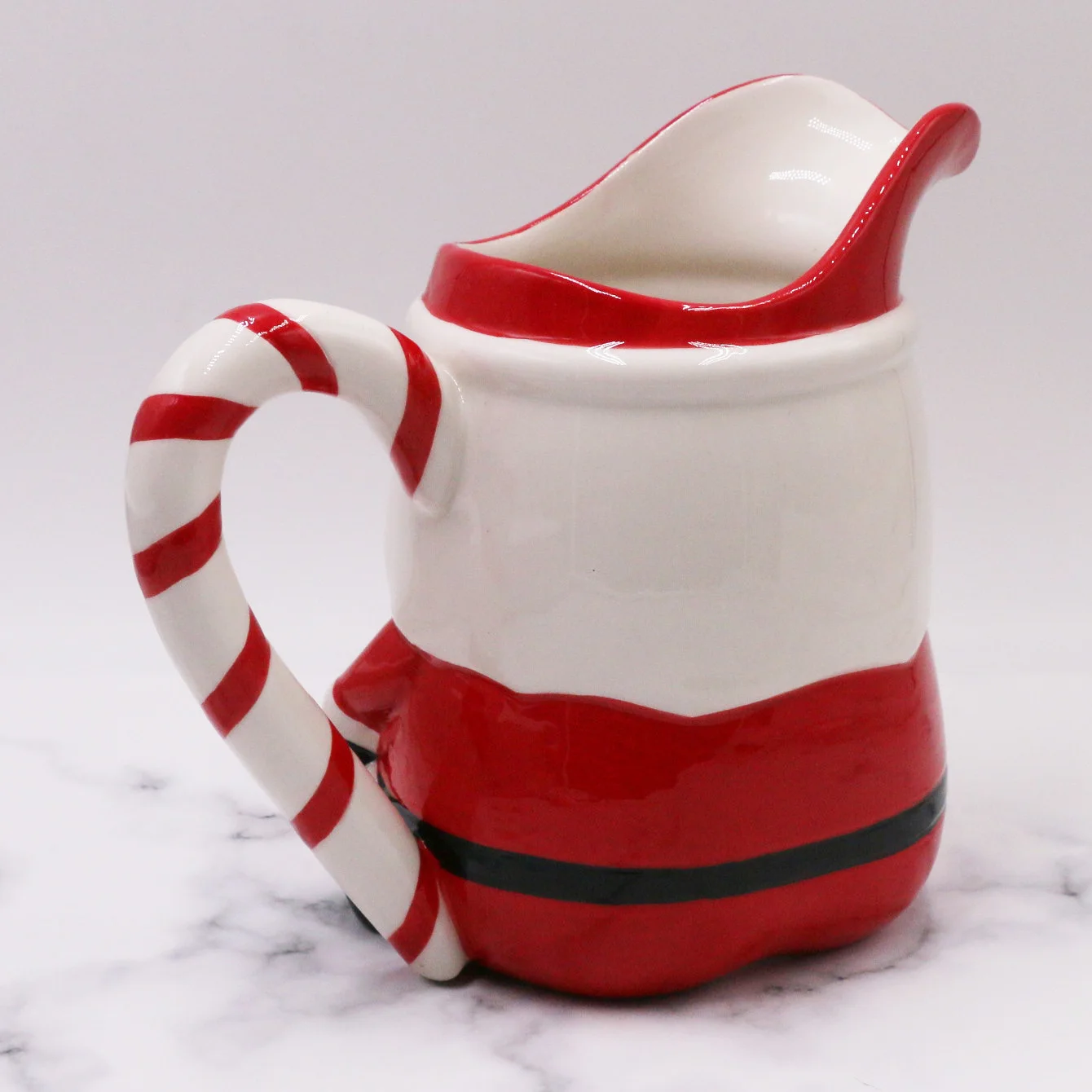 手画圣诞圣诞老人工艺品瓷器牛奶壶股票