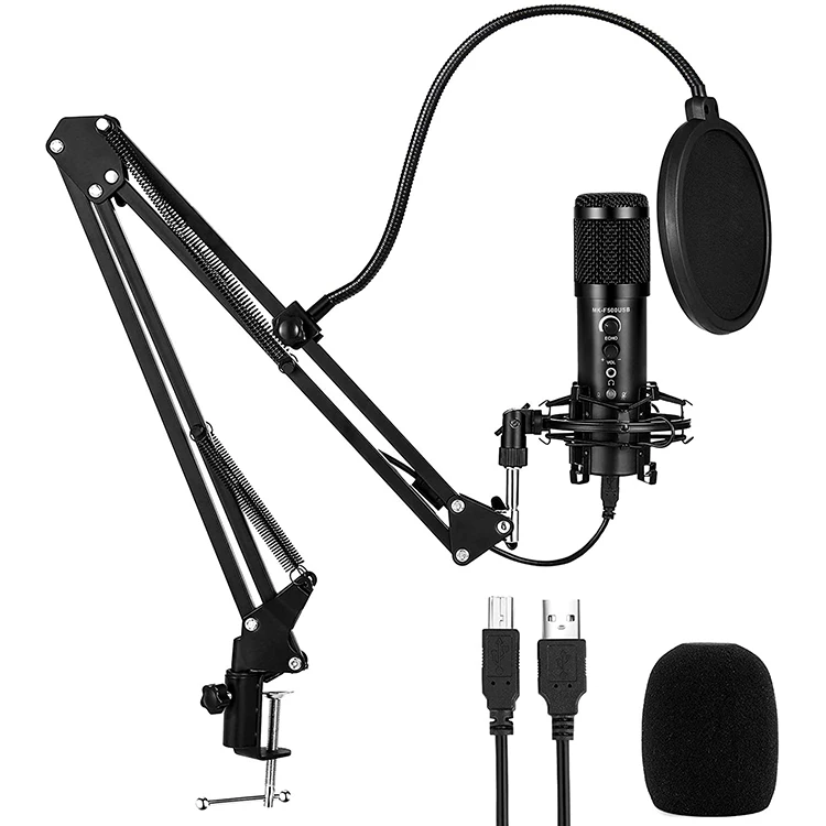 

Professional Microphone USB Studio Recording Echo Foldable F500 condenser microphone