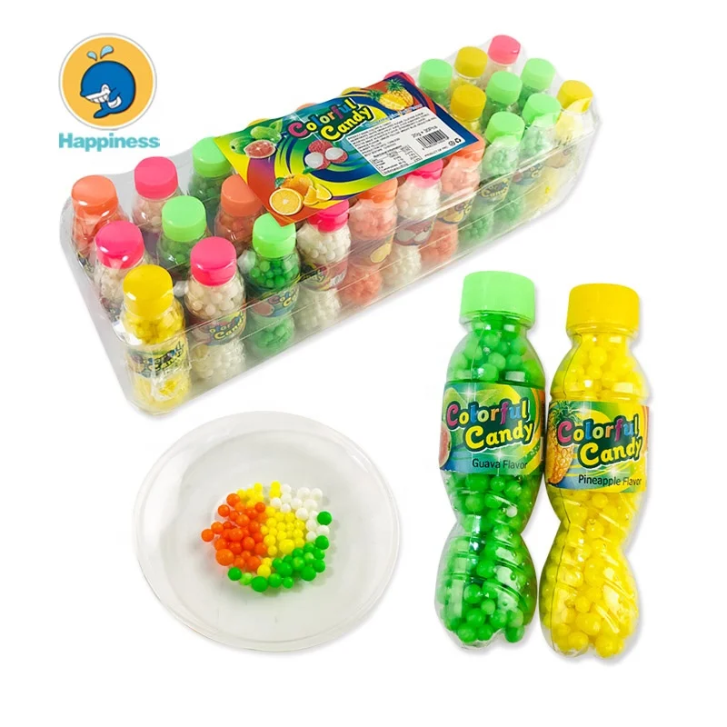 

colorful fruit flavor pearl hard candy in jar