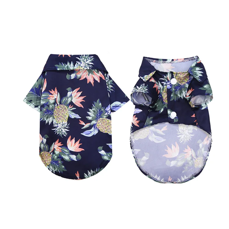 

Low Price Fashion Cute Striped Plain Pet Cloths Hawaii Dog Shirt