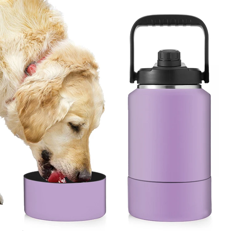 

Wholesale Large 32oz Dog Bowl Stainless Steel Pet collapsible Bowls Food Feeder Powder Coat Metal portable bottle for Dog, Customized color