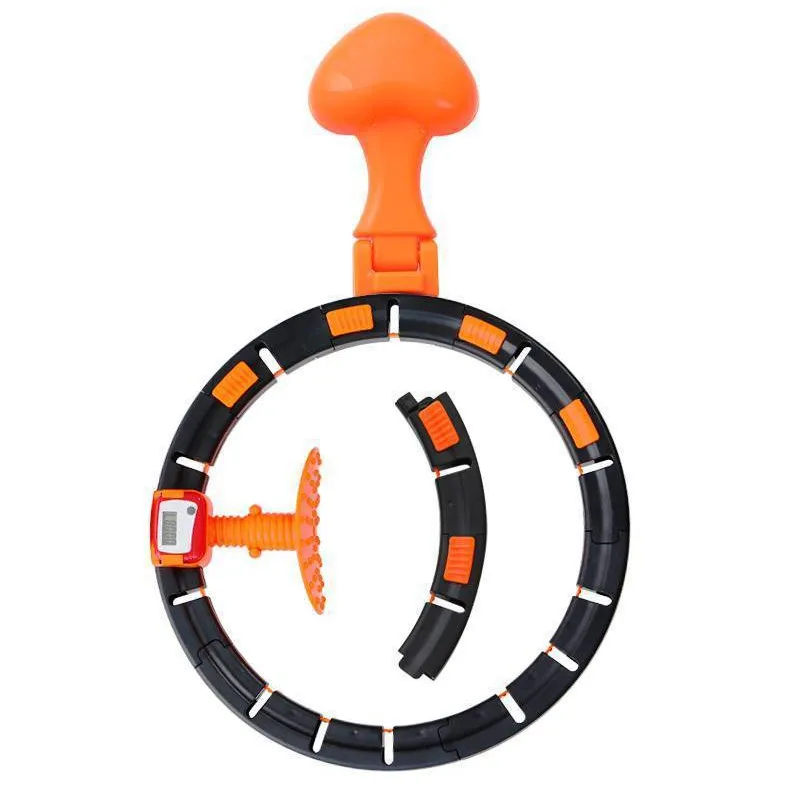 

Fitness Equipment Adjustable Hula Ring Detachable Smart Weighted Hula Hoops, Orange