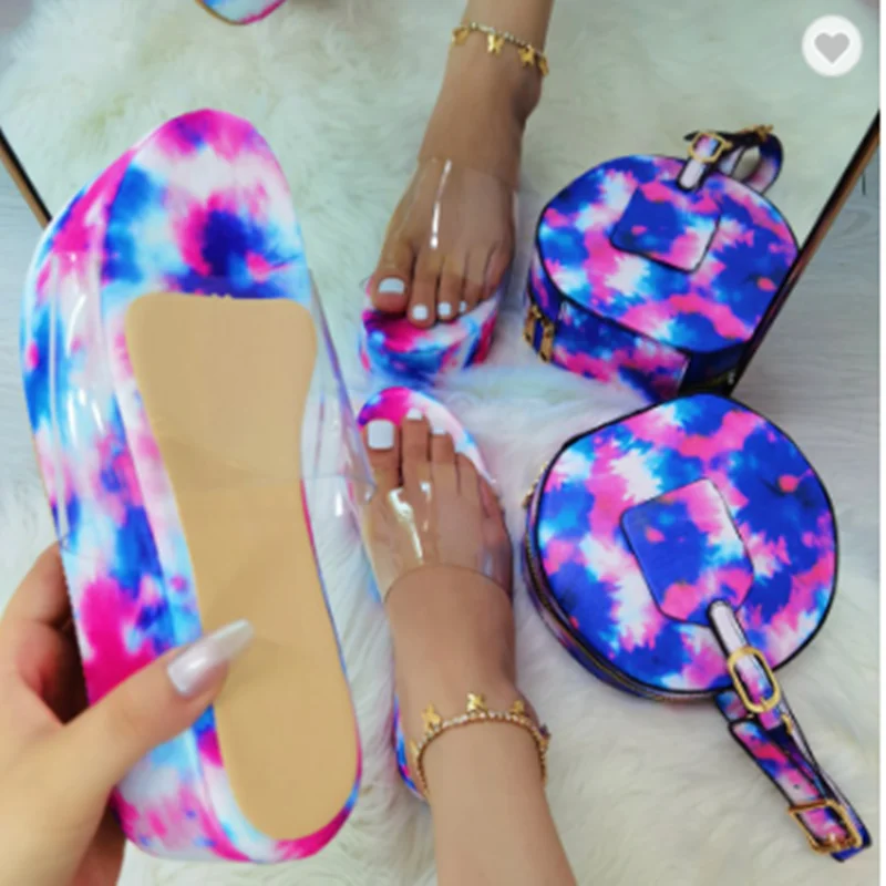 

2021hot sale clear purse and sandals african shoes and bags to match shoes and purse set handbag, As picture