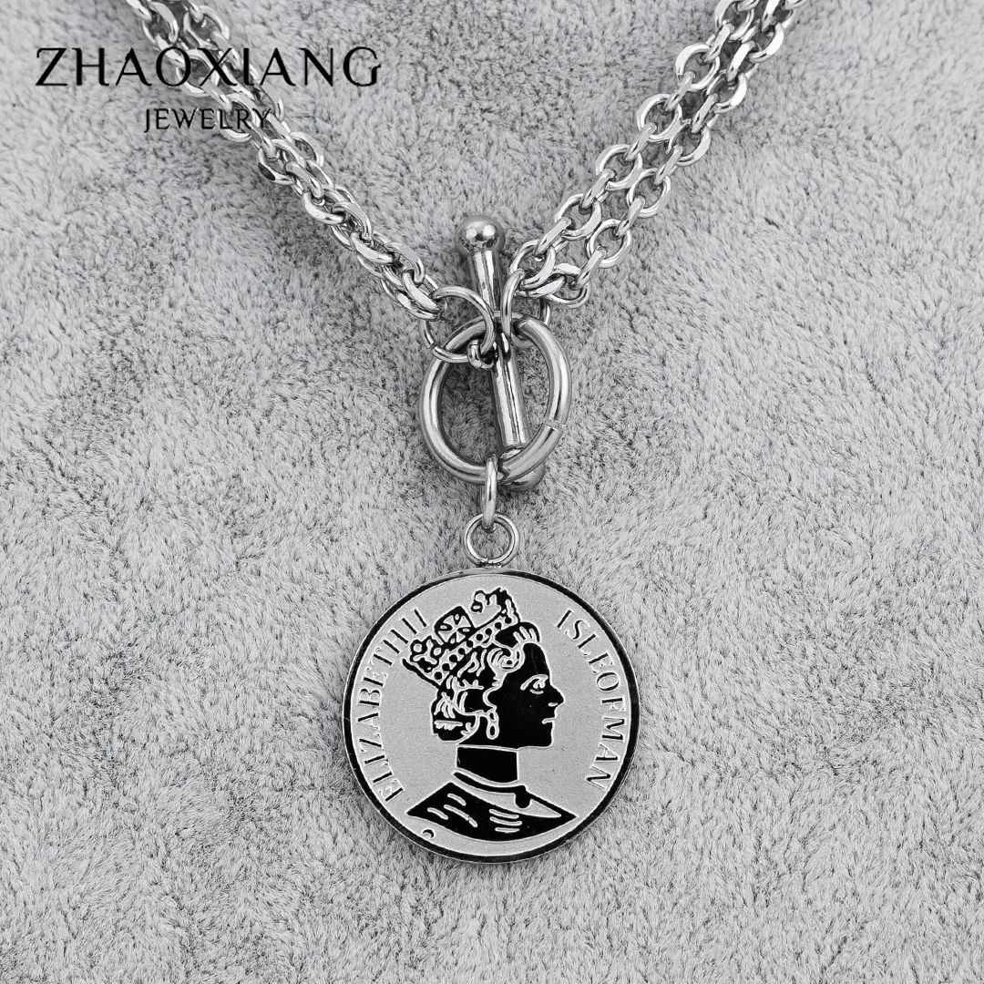 

Jewelry Gifts For Women Layered Choker Necklaces Coin Chunky Chain Fashion Necklace 2021 Trendy